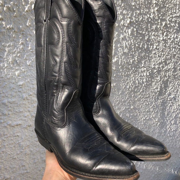 Black Cowboy Boots - Picture 3 of 4